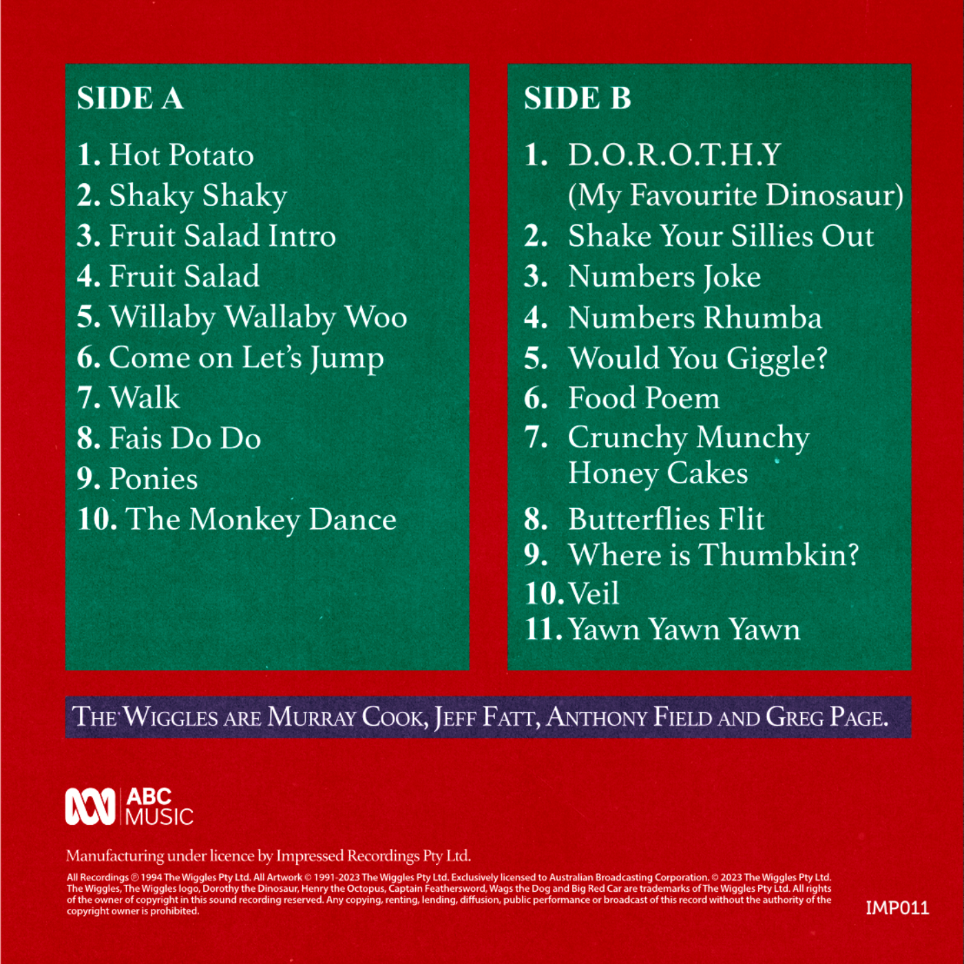 The Wiggles - Yummy Yummy Vinyl LP