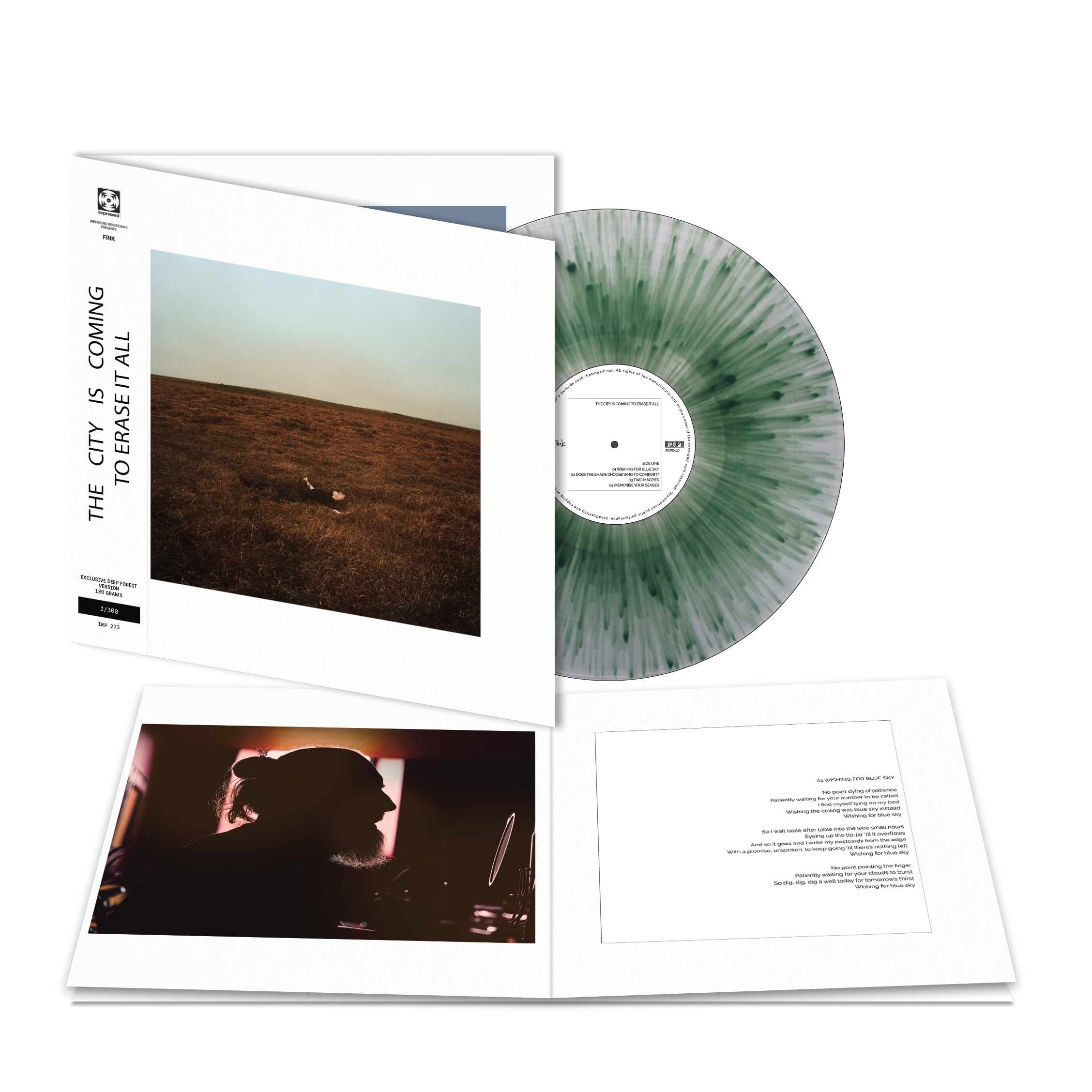 FINK - THE CITY IS COMING TO ERASE IT ALL - EXCLUSIVE AUSTRALIAN VINYL LP
