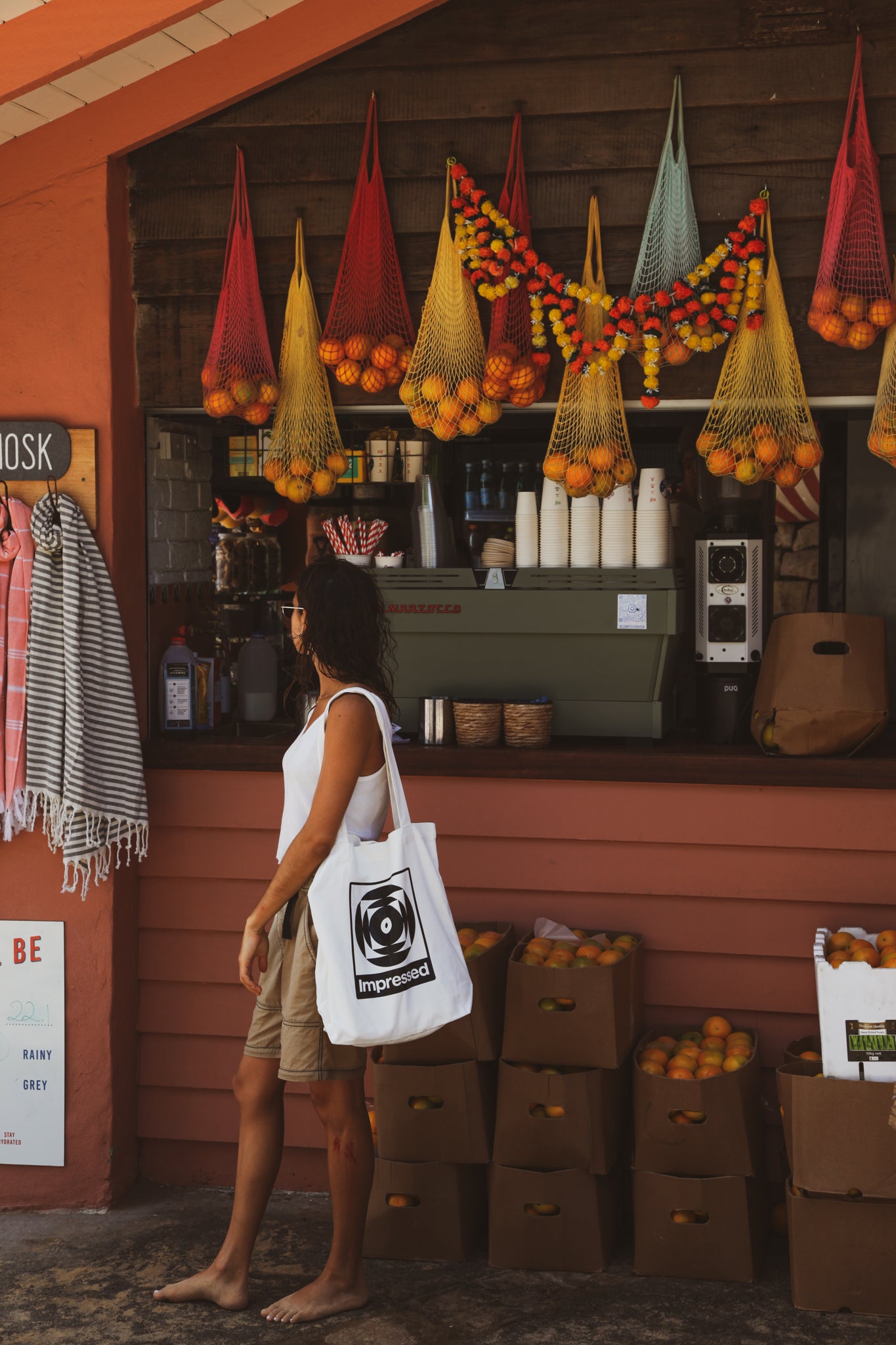 Impressed Tote Bag White