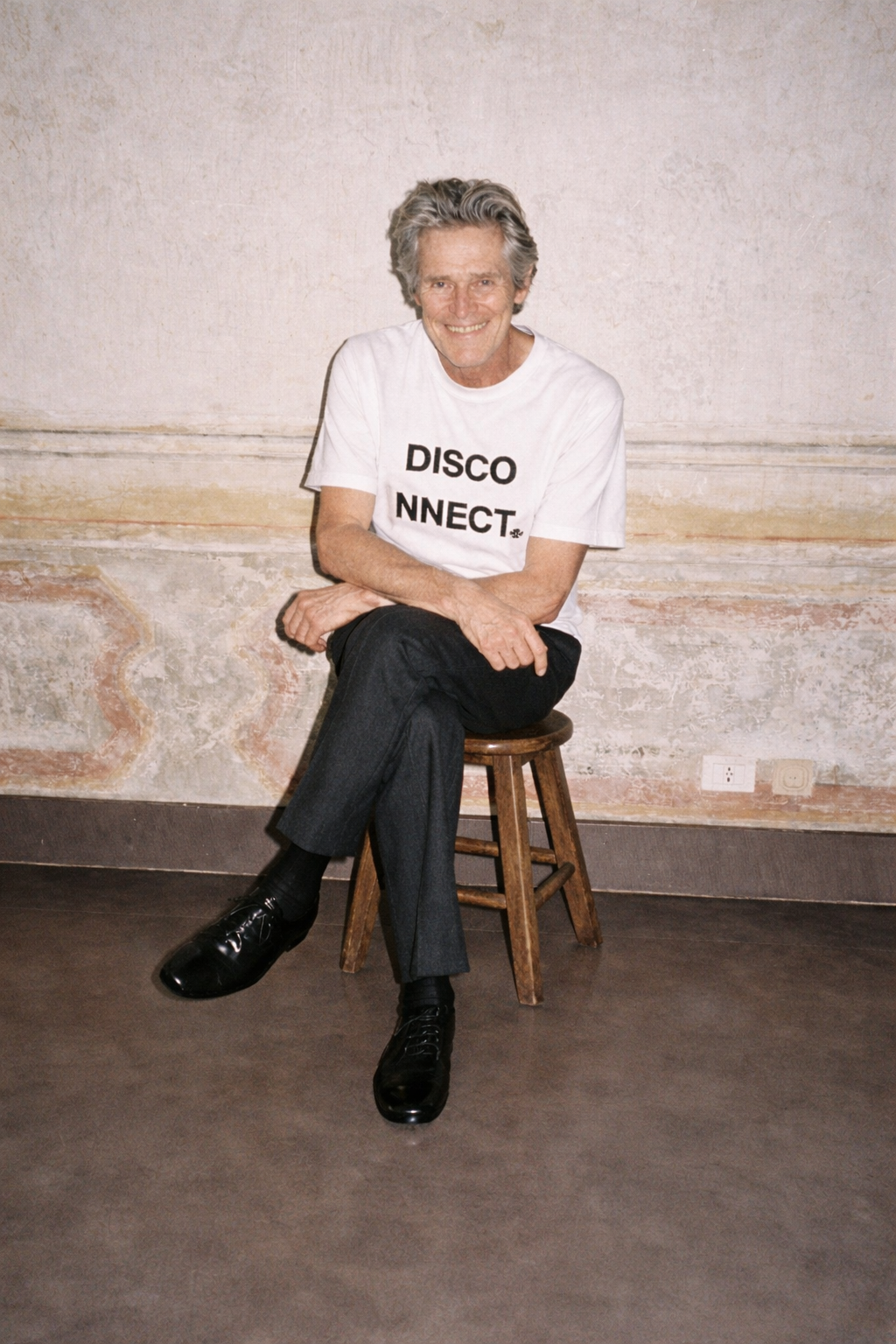 Limited Edition Impressed TEE - IMPM005 WHITE 'DISCO-NNECT' FROM THE ALGORITHM