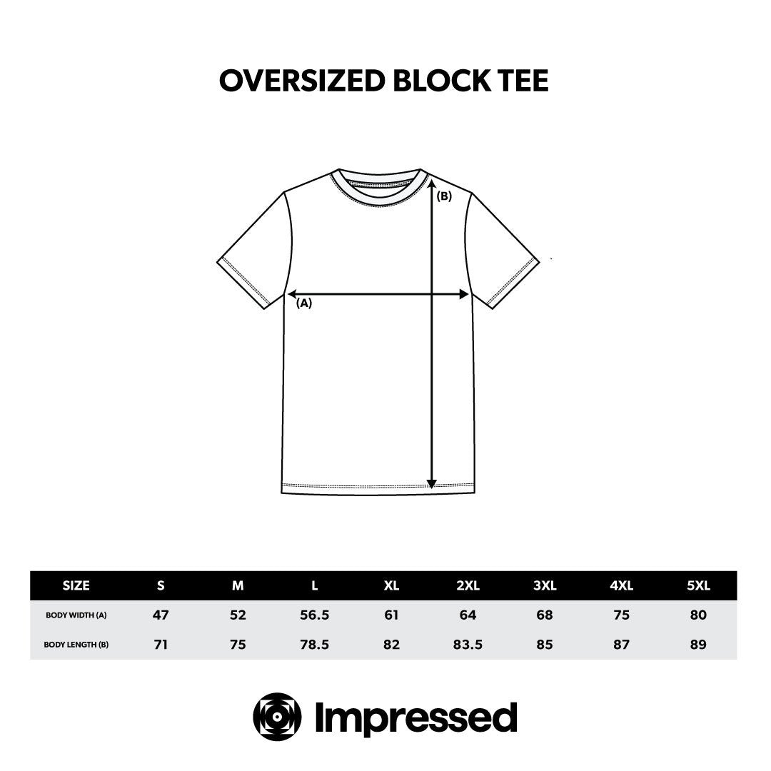 Limited Edition Impressed OVERSIZE TEE - IMPM006 WHITE 'MAKE MUSIC NOT WAR'