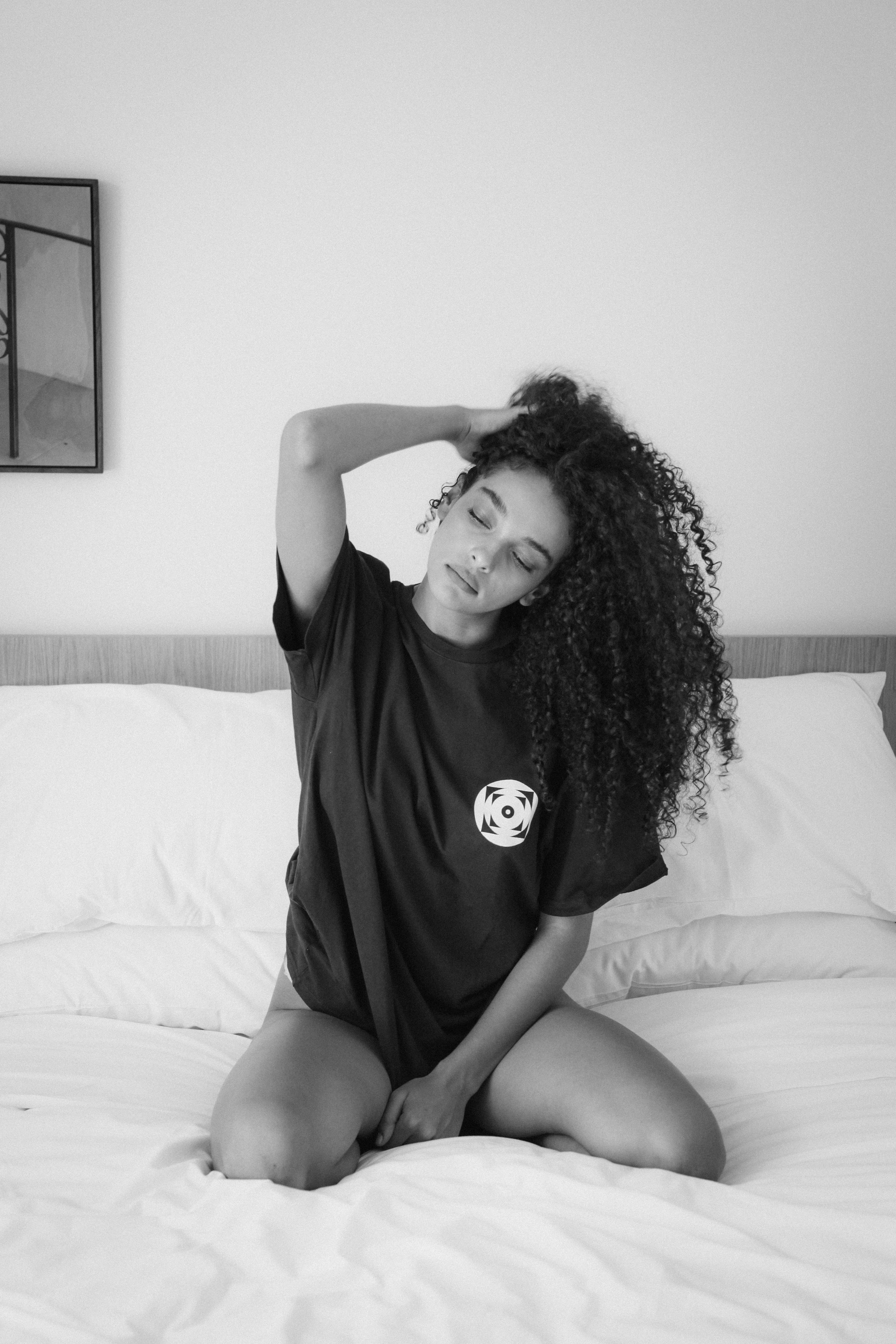 Impressed tee in black