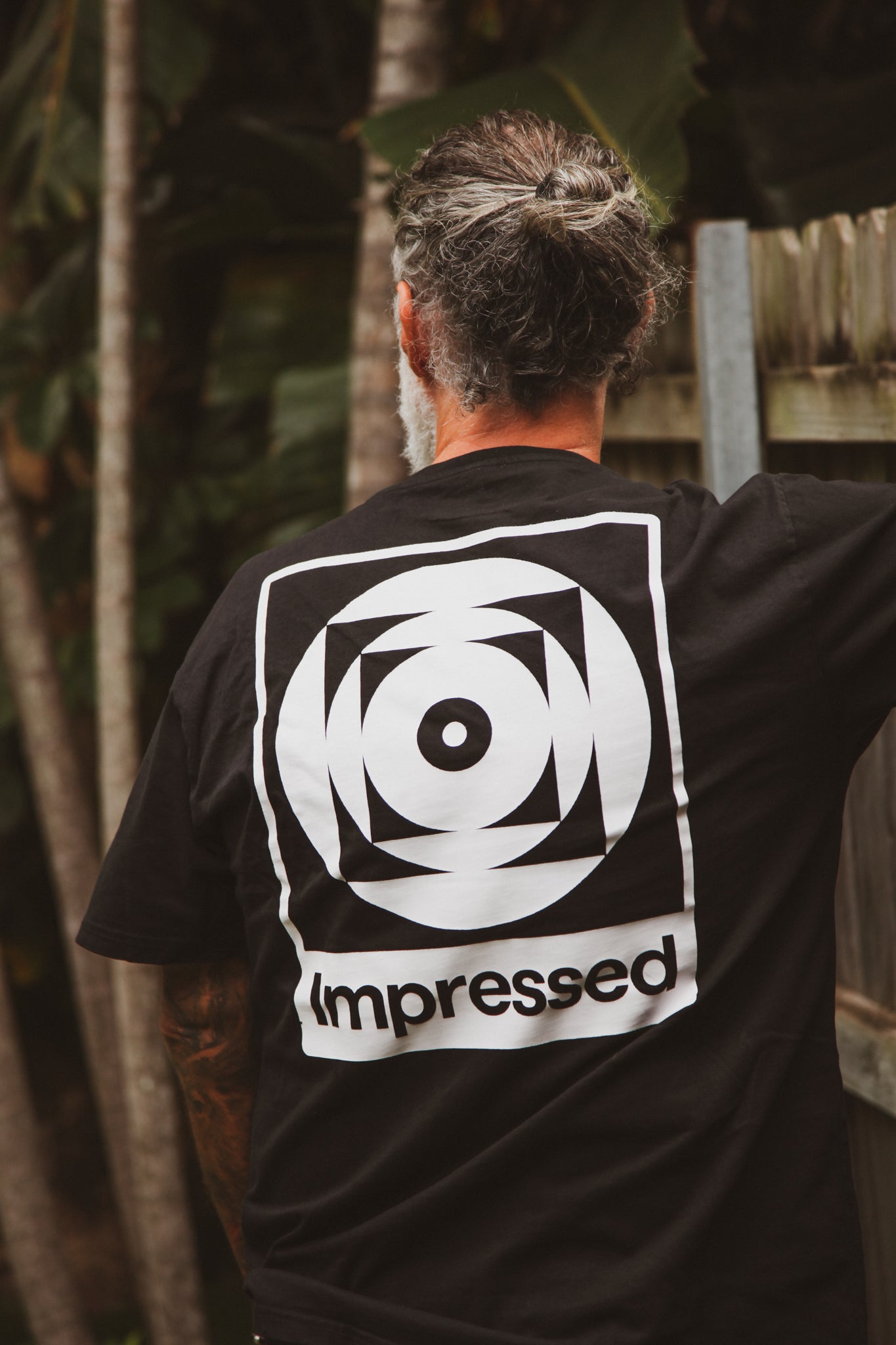 Impressed tee in black
