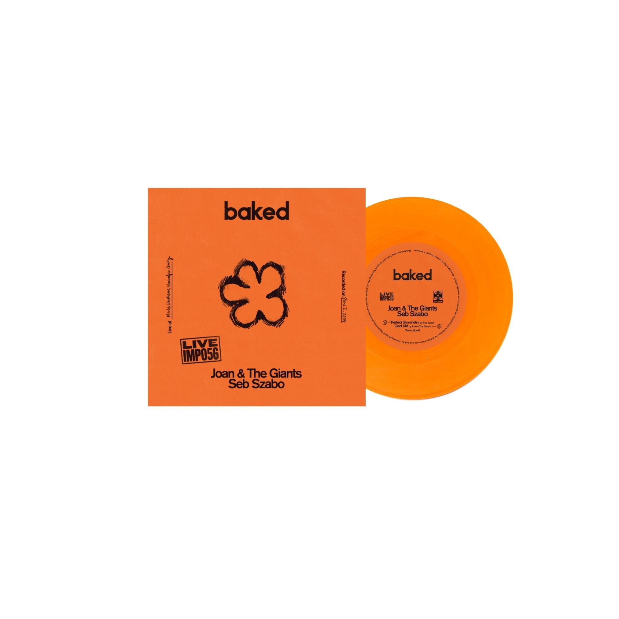 Joan & The Giants/Seb Szabo - Live in Collingwood 7" Vinyl