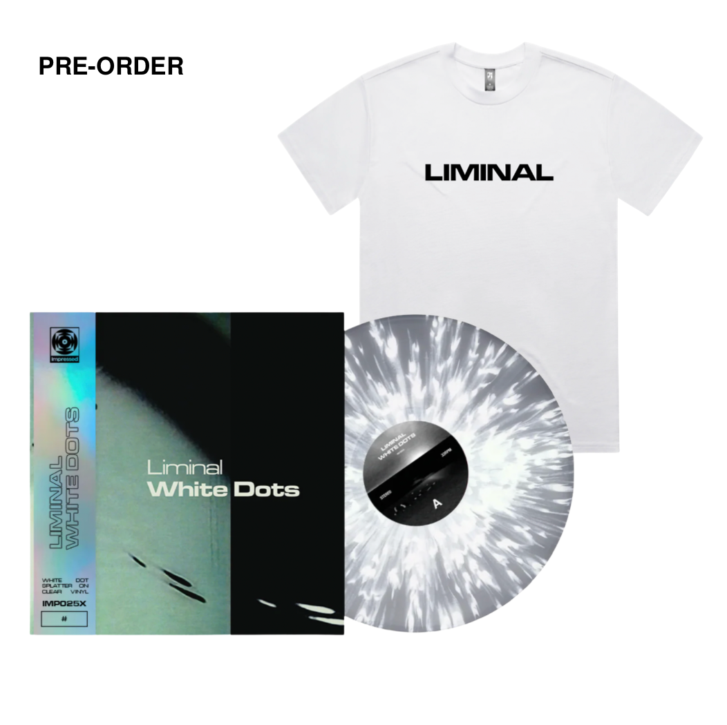 Liminal - White Dots - exclusive clear & white splatter Vinyl LP + white tee