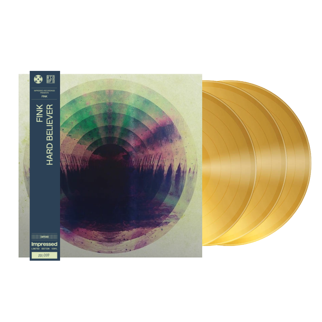 Fink - Hard Believer (10 Year Anniversary Edition) - 3LP Metallic Sand Exclusive front cover artwork