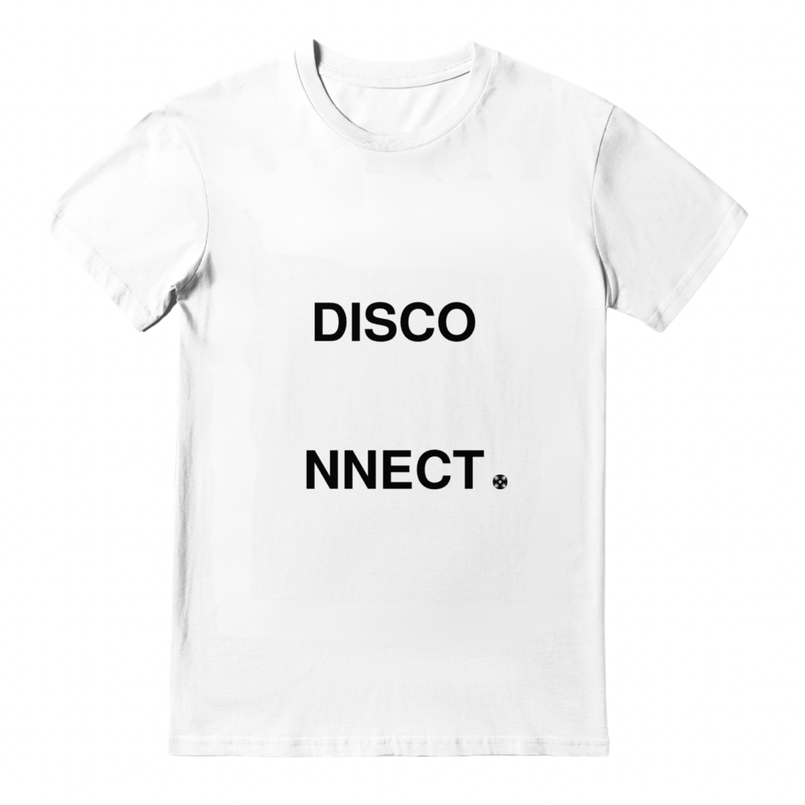 Limited Edition Impressed OVERSIZE TEE  - IMPM005 WHITE 'DISCO-NNECT' FROM THE ALGORITHM