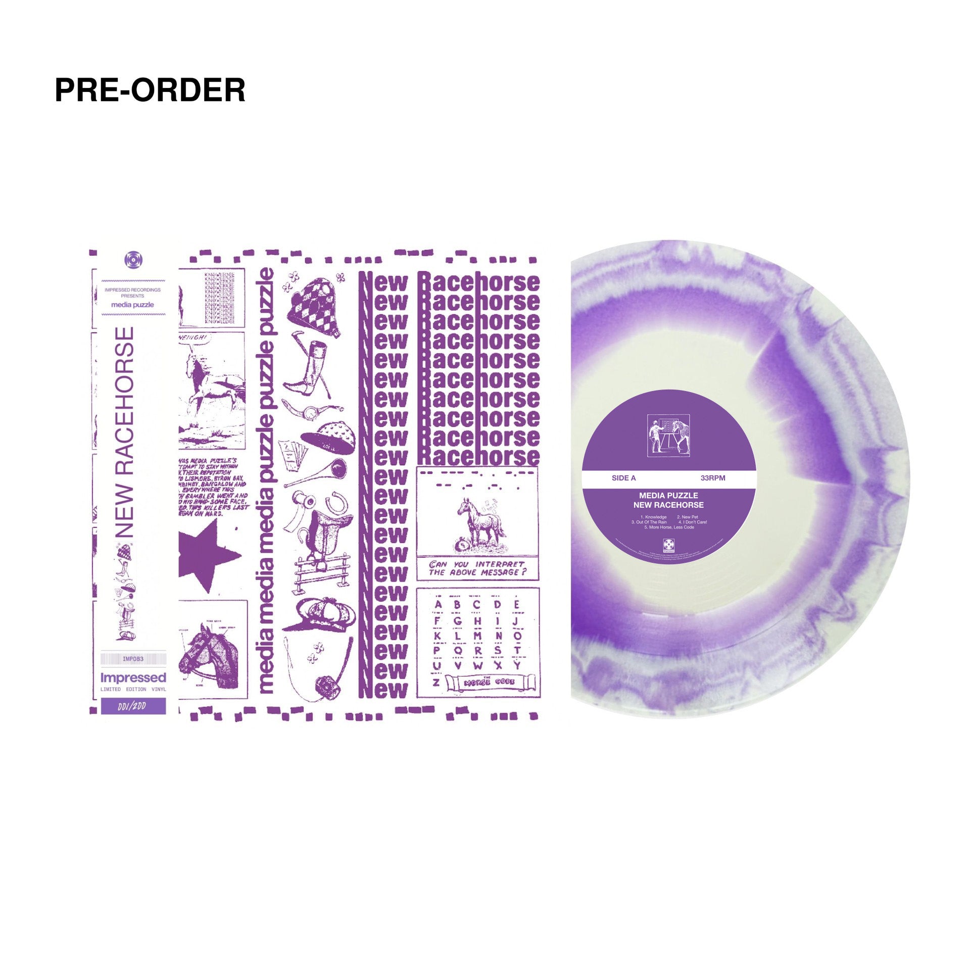 Media Puzzle - New Racehorse - EXCLUSIVE PURPLE & WHITE MARBLE VINYL LP